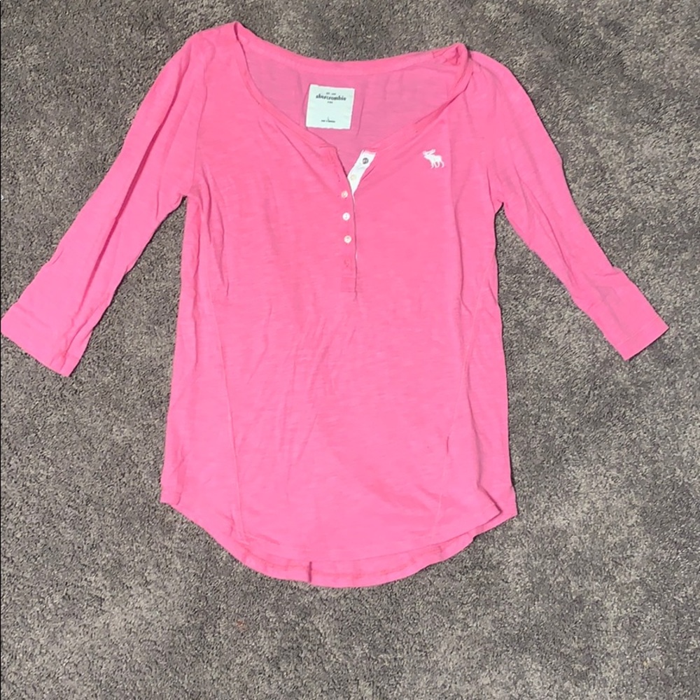 Abercrombie Kids Girls’ L Pink 3/4 Sleeve Shirt